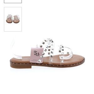 Sincerely Jules clear studded sandals